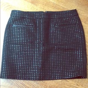 Gap textured mini skirt with leather pocket detail
